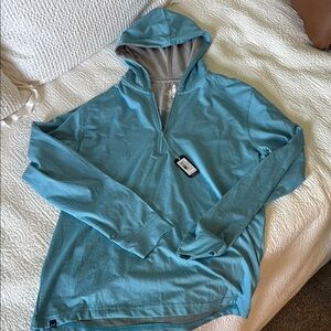 NWT Men's Johnnie-O Blue Hooded Sweater